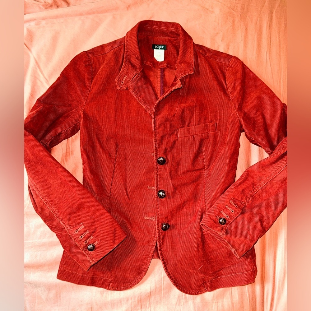 Orange Corduroy J Crew Blazer (XS)